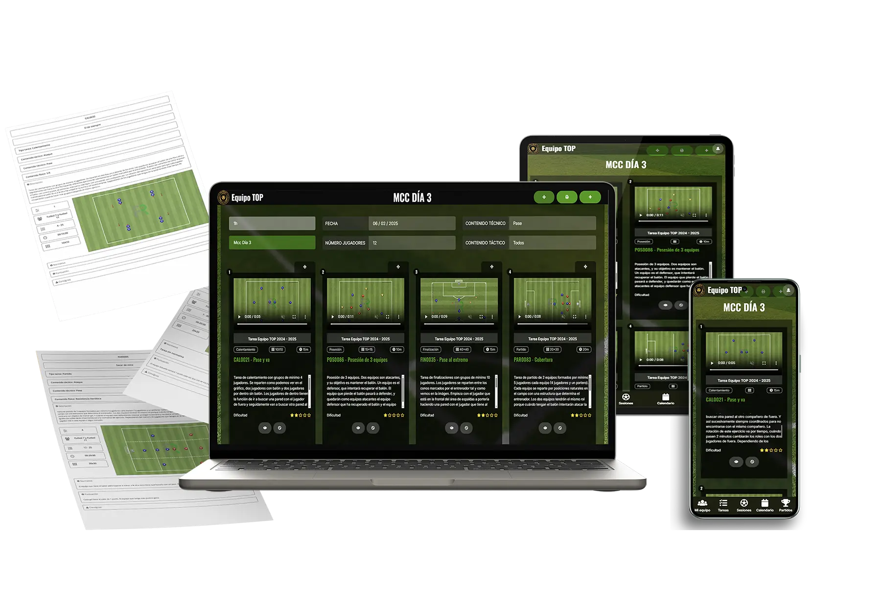 Multiplataforma Tus tareas y entrenamientos en papel o formato digital