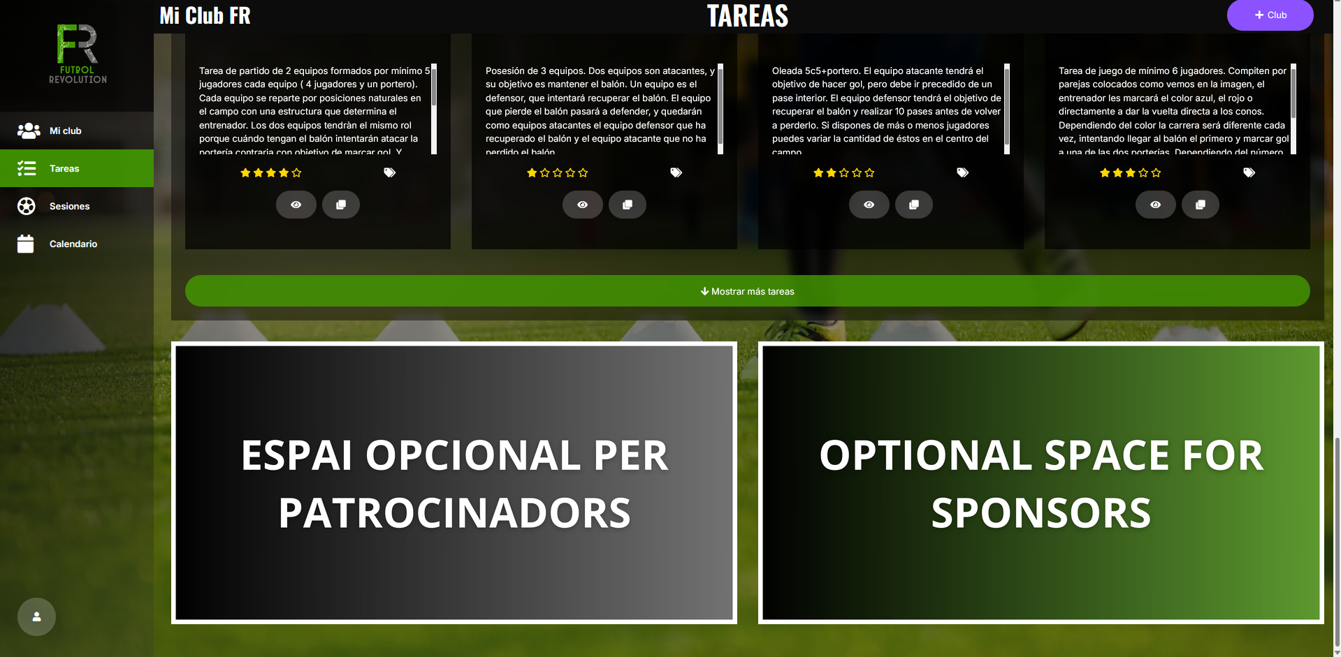 Banners de patrocinadores en Fútbol Revolution